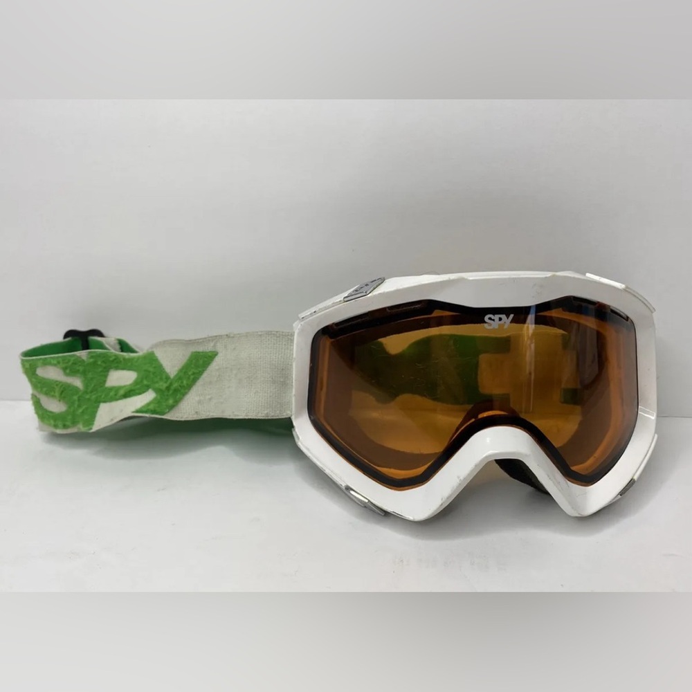 SPY Optic Snow Goggles White & Green Frames - Good Condition.